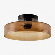 Luminária De Teto Para Banheiro Em Vidro Jaxal Castanho Fumado & Ø35 Cm - Sklum