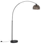 LED Candeeiro de Arco Inteligente Preto com Vidro Fumado incl. WiFi G95 - Arc