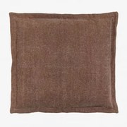 Almofada Quadrada De Algodão (60x60 Cm) Karzem Castanho Moka - Sklum