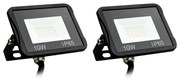 vidaXL Projetores c/ iluminação LED 2 pcs 10 W branco frio