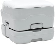 Vaso Sanitário Portátil vidaXL Cinza e Branco em Plástico 10 L