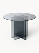 Mesa de jantar redonda de vidro Anouk, vários tamanhos