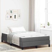 vidaXL Cama Box Outros Cinzento escuro 120 x 190 cm tecido