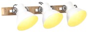 vidaXL Candeeiro de parede industrial 65x25 cm E27 branco