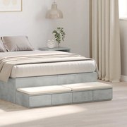 vidaXL Mesa de Gavetas Cinza Betão 120x36,5x16,5 cm Madeira de Engenharia