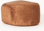 Pufe oval em teddy-bouclé Wolke