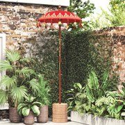 vidaXL Parasol Balinês Vermelho 125 x 125 x 260 cm
