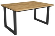 Mesa de sala de jantar | 6 pessoas | 140 | Robusto e estável graças à sua estrutura e pernas sólidas | Ideal para reuniões familiares | Oak | Estilo i