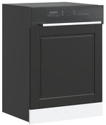 vidaXL Painel máquina lavar louça Porto preto 60x1,5x67 cm