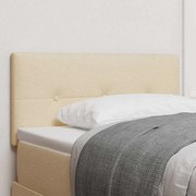 Cabeceira vidaXL Botão Estofada Creme 80 cm