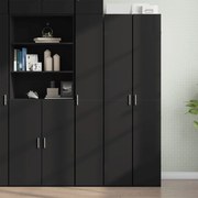 vidaXL Armário alto 30x42,5x185 cm derivados de madeira preto