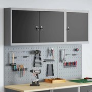 vidaXL Conjunto de Armários de Ferramentas com prateleira 5 pcs Preto