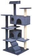 Árvore p/ gatos c/ postes arranhadores sisal 125 cm azul escuro