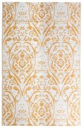 vidaXL Tapete de exterior 190x290 cm ARAKIL PP laranja e branco