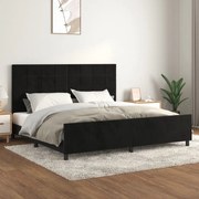 vidaXL Estrutura de cama sem colchão 200x200 cm veludo preto