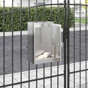 vidaXL caixa de correio com porta Preto 30 x 20 x 55 cm Aço inoxidável