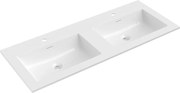 Mexen Otis lavatório duplo embutido de 121 x 46,5 cm, branco brilhante - 25181200D