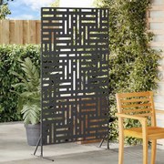 vidaXL Protetor de Privacidade Preto 100 x 50 x 180 cm Aço