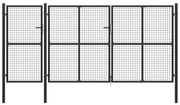 vidaXL Portão de jardim 400x150 cm aço antracite