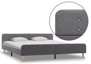 vidaXL Estrutura de cama em tecido 180x200 cm cinzento-claro