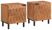 vidaXL Armário de Cabeceira 2 pcs Castanho 40 x 33 x 46 cm
