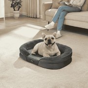 Cama para cães de tamanho médio 76 x 51 x 18 cm cinza ardósia