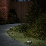 vidaXL Luzes solares para exterior com espigões 4 pcs branco quente