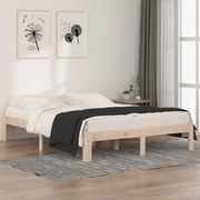 Estrutura de cama king 150x200 cm madeira maciça