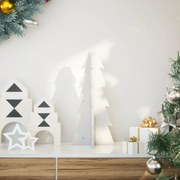 vidaXL Árvore de Natal decorativa 49 cm madeira de pinho maciça branco