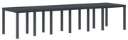 vidaXL Mesa de Jardim Antracite 350 x 100 x 74 cm vime PE