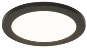 Candeeiro de teto moderno preto 22,5 cm com LED IP44 - Steve Moderno