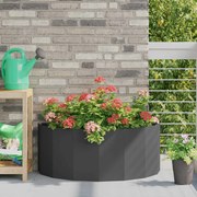 vidaXL Floreira Preto 90 x 45 x 35 cm Aço