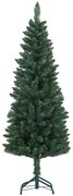Árvore de Natal Estreita Árvore de Natal Tipo Lápis de 150 cm com Base