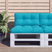 vidaXL Almofadões para sofás de paletes 2 pcs tecido turquesa