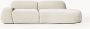Módulo com chaise longue em bouclé Wolke (3 lugares)