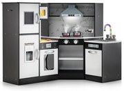 Conjunto de cozinha de faz de conta para crianças com pia separada - branco