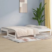 Sofá-cama de puxar 2x(90x200) cm pinho maciço branco