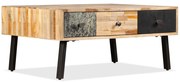 vidaXL Mesa de centro teca maciça reciclada 90x65x40 cm