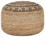 vidaXL Pufe artesanal 45x30 cm juta castanho