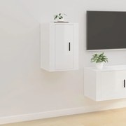 vidaXL Móvel de TV de parede 40x34,5x60 cm branco brilhante