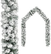 vidaXL Grinalda de Natal com neve 20 m PVC verde