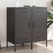 vidaXL Aparadores 2 pcs 36x39x79 cm aço preto