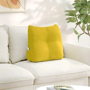 vidaXL Travesseiro para Costas Amarelo 45 x 24 x 50 cm Veludo