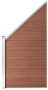 vidaXL Painel de vedação 95x(105-180) cm WPC castanho