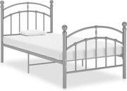 vidaXL Estrutura de cama 90x200 cm metal cinzento