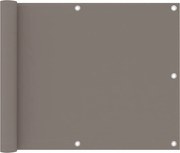 vidaXL Tela de varanda 75x600 cm tecido Oxford cinzento-acastanhado