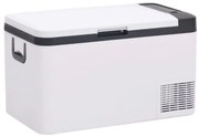vidaXL Mala térmica com pega 25 L PP e PE preto e branco