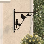 vidaXL Suportes suspensos para cestos 4pcs aço preto