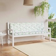 vidaXL Almofadões p/ bancos de jardim 2pcs tecido oxford padrão folhas