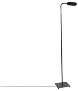 Candeeiro de pé preto com LED regulável em 5 níveis de Kelvin - Botot Moderno